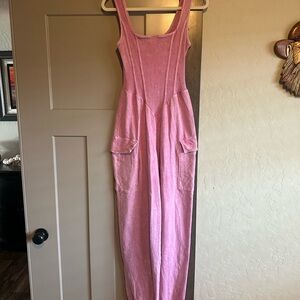 Elegant Pink Sleeveless Jumpsuit